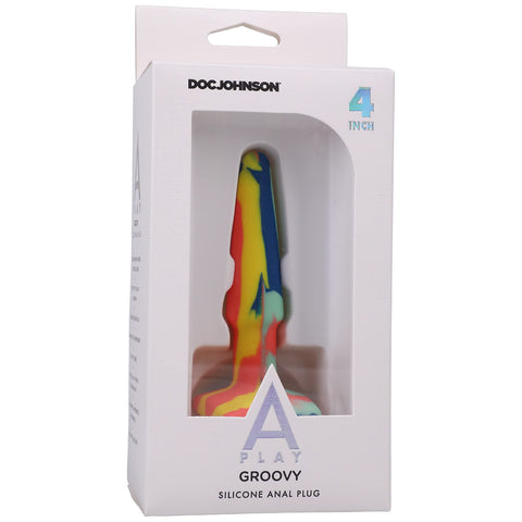 DOC JOHNSON A PLAY GROOVY SILICONE ANAL PLUG 4INCH