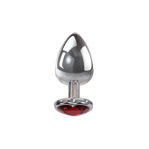 Adam & Eve Large Red Heart Gem Anal Plug