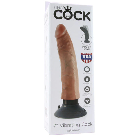 KING COCK 7' VIBRATING COCK POSABLE SPINE