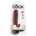 King Cock 8″ with Balls Brown