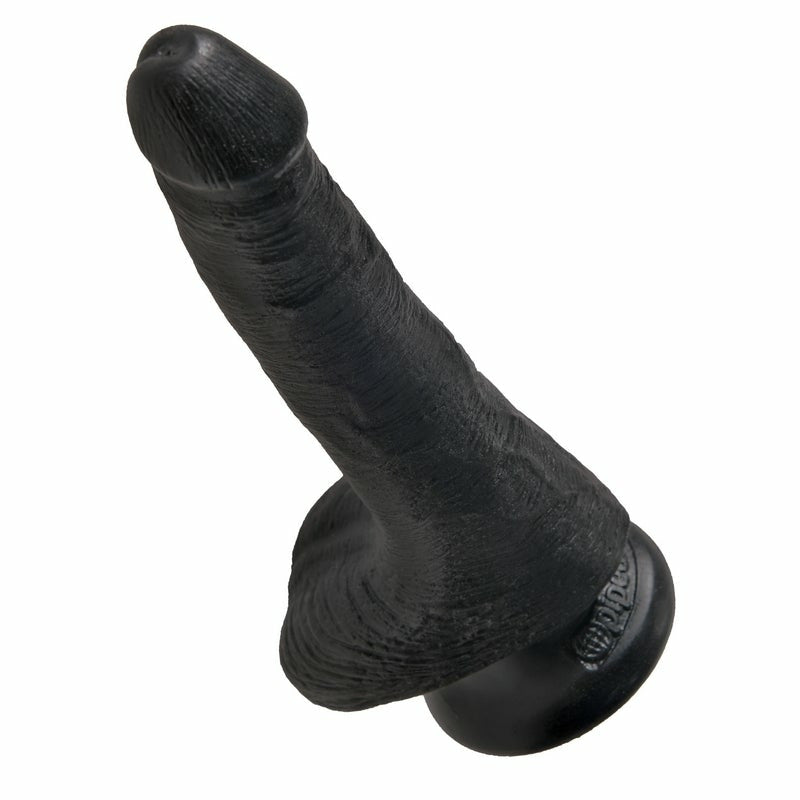 King Cock 6″ with Balls Black