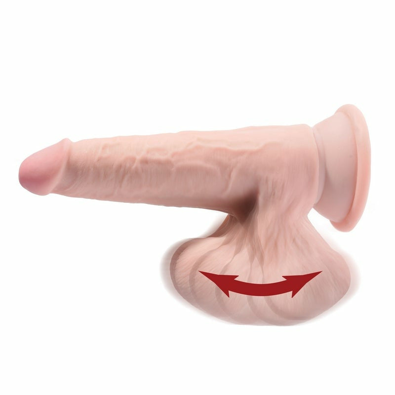 King Cock Plus 6″ Triple Density Cock With Swinging Balls