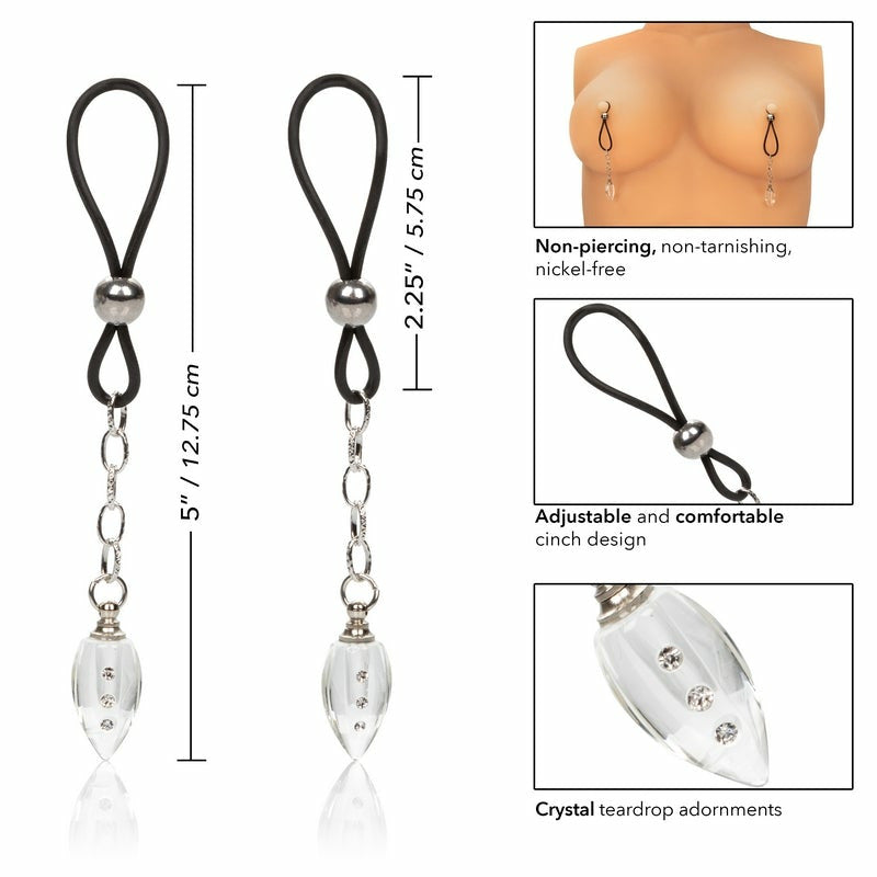 Non-Piercing Nipple Jewelry Crystal Teardrop