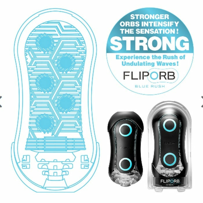 Tenga Flip Orb Strong Blue Rush